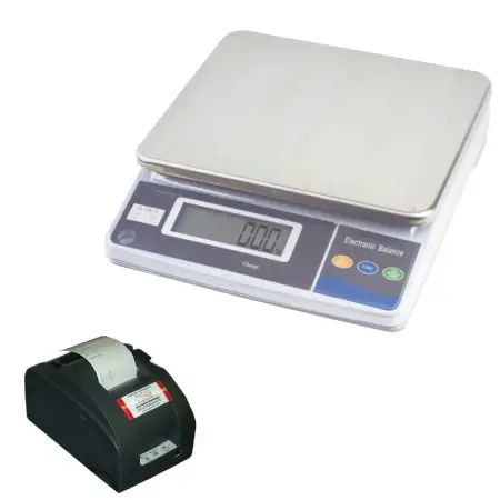 Click Here To Enlarge This Photo Of MEASURETEK EHX BENCH SCALE WITH TALLY ROLL PRINTER